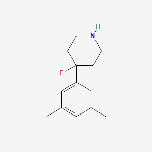 molecular formula C13H18FN B13242402 4-(3,5-Dimethylphenyl)-4-fluoropiperidine 