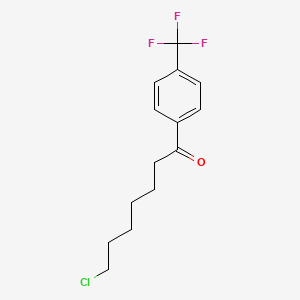 molecular formula C14H16ClF3O B1324241 7-Chloro-1-oxo-1-(4-trifluoromethylphenyl)heptane CAS No. 890043-21-7
