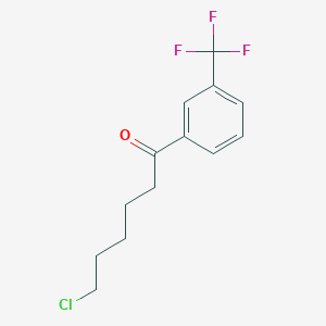molecular formula C13H14ClF3O B1324242 6-Chloro-1-oxo-1-(3-trifluoromethylphenyl)hexane CAS No. 898783-58-9