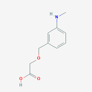 molecular formula C10H13NO3 B13242448 2-{[3-(Methylamino)phenyl]methoxy}acetic acid 