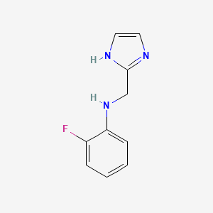 molecular formula C10H10FN3 B13242476 2-fluoro-N-(1H-imidazol-2-ylmethyl)aniline 
