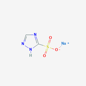 molecular formula C2H2N3NaO3S B13242509 sodium 1H-1,2,4-triazole-3-sulfonate 