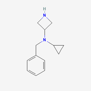 molecular formula C13H18N2 B13242561 N-benzyl-N-cyclopropylazetidin-3-amine 