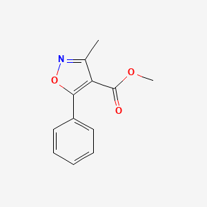 molecular formula C12H11NO3 B1324261 3-甲基-5-苯基-异噁唑-4-甲酸甲酯 CAS No. 773876-11-2