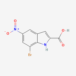 molecular formula C9H5BrN2O4 B13242669 7-Bromo-5-nitro-1H-indole-2-carboxylic acid 