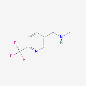 molecular formula C8H9F3N2 B1324268 N-Methyl-1-(6-(trifluoromethyl)pyridin-3-yl)methanamine CAS No. 886364-80-3