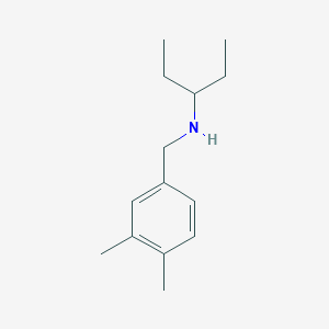 molecular formula C14H23N B13242683 [(3,4-Dimethylphenyl)methyl](pentan-3-yl)amine 