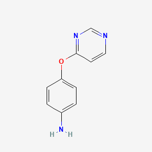 molecular formula C10H9N3O B1324279 4-(Pyrimidin-4-yloxy)aniline CAS No. 417724-74-4