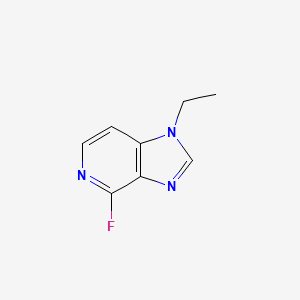 molecular formula C8H8FN3 B13242825 1-Ethyl-4-fluoro-1H-imidazo[4,5-c]pyridine 