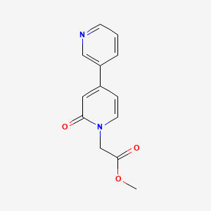molecular formula C13H12N2O3 B13242838 Methyl 2-[2-oxo-4-(pyridin-3-yl)-1,2-dihydropyridin-1-yl]acetate 