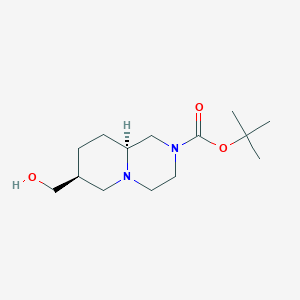 molecular formula C14H26N2O3 B1324285 (7S,9aS)-tert-butyl 7-(hydroxymethyl)hexahydro-1H-pyrido[1,2-a]pyrazine-2(6H)-carboxylate CAS No. 156856-50-7