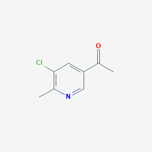 molecular formula C8H8ClNO B1324291 1-(5-Chloro-6-methylpyridin-3-YL)ethanone CAS No. 1011470-12-4