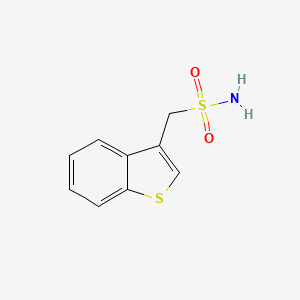 molecular formula C9H9NO2S2 B13242928 1-Benzothiophen-3-ylmethanesulfonamide 