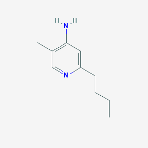 molecular formula C10H16N2 B13242942 2-Butyl-5-methylpyridin-4-amine 