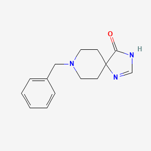 molecular formula C14H17N3O B1324302 8-Benzyl-1,3,8-triazaspiro[4.5]dec-1-en-4-one CAS No. 1017789-30-8