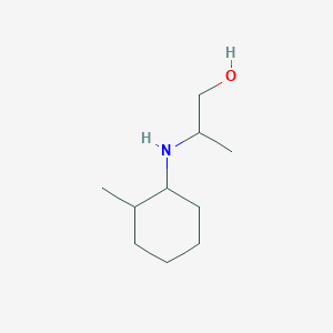 molecular formula C10H21NO B13243033 2-[(2-Methylcyclohexyl)amino]propan-1-ol 