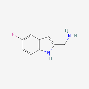 molecular formula C9H9FN2 B1324307 (5-Fluoro-1H-indol-2-YL)methanamine CAS No. 883531-07-5