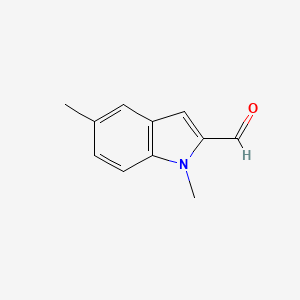molecular formula C11H11NO B1324310 1,5-dimethyl-1H-indole-2-carbaldehyde CAS No. 883526-76-9