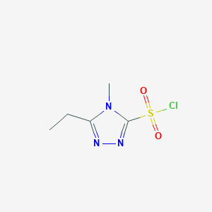 molecular formula C5H8ClN3O2S B13243260 5-Ethyl-4-methyl-4H-1,2,4-triazole-3-sulfonyl chloride 