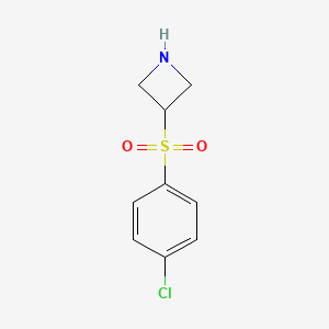 molecular formula C9H10ClNO2S B13243302 3-(4-Chlorobenzenesulfonyl)azetidine 