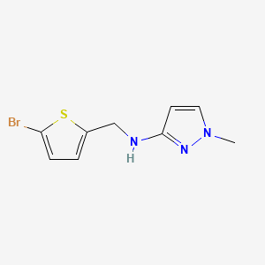 molecular formula C9H10BrN3S B13243309 N-[(5-bromothiophen-2-yl)methyl]-1-methyl-1H-pyrazol-3-amine 