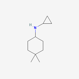 molecular formula C11H21N B13243328 N-cyclopropyl-4,4-dimethylcyclohexan-1-amine 