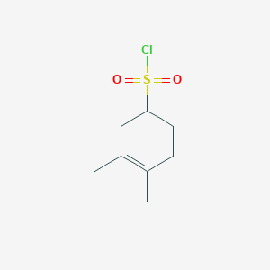 molecular formula C8H13ClO2S B13243362 3,4-Dimethylcyclohex-3-ene-1-sulfonyl chloride 