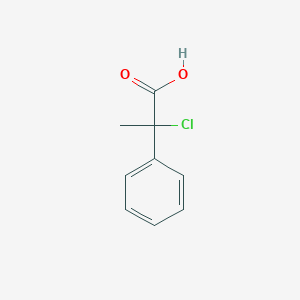 molecular formula C9H9ClO2 B13243385 2-Chloro-2-phenylpropanoic acid 
