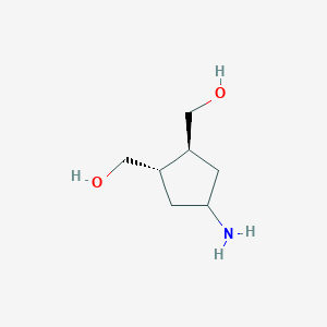 molecular formula C7H15NO2 B132434 [(1S,2S)-4-Amino-2-(hydroxymethyl)cyclopentyl]methanol CAS No. 158340-66-0