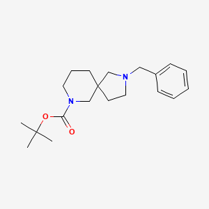 molecular formula C20H30N2O2 B1324342 Tert-butyl 2-benzyl-2,7-diazaspiro[4.5]decane-7-carboxylate CAS No. 236406-46-5