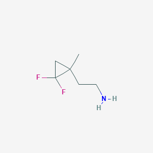 molecular formula C6H11F2N B13243426 2-(2,2-Difluoro-1-methylcyclopropyl)ethan-1-amine 