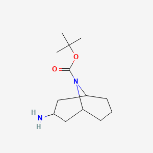 molecular formula C13H24N2O2 B1324344 Tert-butyl 3-amino-9-azabicyclo[3.3.1]nonane-9-carboxylate CAS No. 202797-03-3
