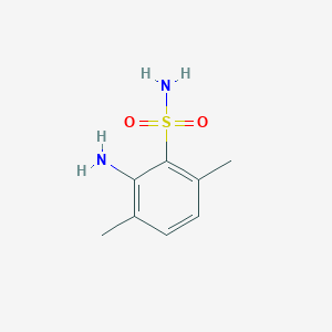 molecular formula C8H12N2O2S B13243463 2-Amino-3,6-dimethylbenzene-1-sulfonamide 