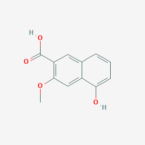 molecular formula C12H10O4 B1324347 5-Hydroxy-3-methoxy-naphthalene-2-carboxylic acid CAS No. 1341038-04-7