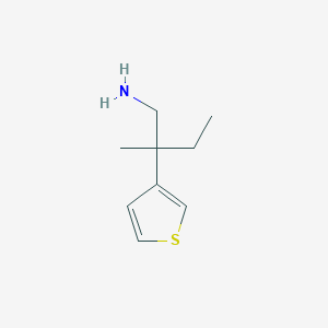 molecular formula C9H15NS B13243478 2-Methyl-2-(thiophen-3-yl)butan-1-amine 