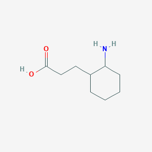 molecular formula C9H17NO2 B13243504 3-(2-Aminocyclohexyl)propanoic acid 