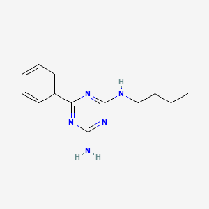 molecular formula C13H17N5 B1324353 N-丁基-6-苯基-1,3,5-三嗪-2,4-二胺 CAS No. 17654-52-3