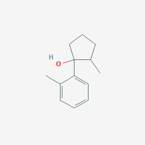 molecular formula C13H18O B13243557 2-Methyl-1-(2-methylphenyl)cyclopentan-1-ol 