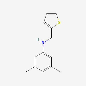 molecular formula C13H15NS B13243586 3,5-dimethyl-N-(thiophen-2-ylmethyl)aniline 