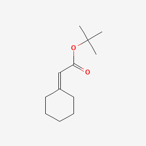 molecular formula C12H20O2 B13243650 Tert-butyl cyclohexylideneacetate CAS No. 53138-75-3