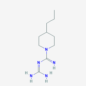 molecular formula C10H21N5 B13243672 N-(4-Propylpiperidine-1-carboximidoyl)guanidine 