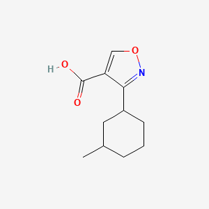 molecular formula C11H15NO3 B13243675 3-(3-Methylcyclohexyl)-1,2-oxazole-4-carboxylic acid 