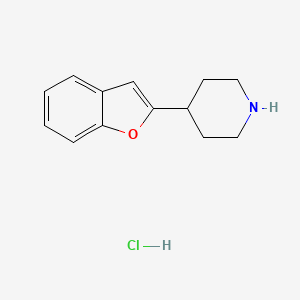 molecular formula C13H16ClNO B1324370 4-(苯并呋喃-2-基)哌啶盐酸盐 CAS No. 54402-12-9
