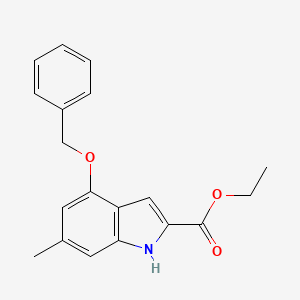 molecular formula C19H19NO3 B1324378 Ethyl 4-(benzyloxy)-6-methyl-1H-indole-2-carboxylate CAS No. 65751-97-5