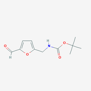 molecular formula C11H15NO4 B13243821 tert-Butyl N-[(5-formylfuran-2-yl)methyl]carbamate 