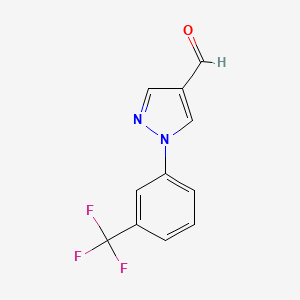 molecular formula C11H7F3N2O B1324386 1-(3-(trifluoromethyl)phenyl)-1H-pyrazole-4-carbaldehyde CAS No. 75815-73-5