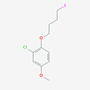 molecular formula C11H14ClIO2 B1324388 2-氯-1-(4-碘丁氧基)-4-甲氧基苯 CAS No. 73523-71-4