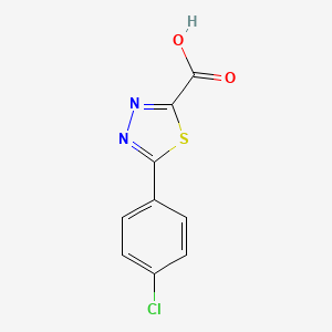 molecular formula C9H5ClN2O2S B1324394 5-(4-Chlorophenyl)-1,3,4-thiadiazole-2-carboxylic acid 