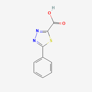 molecular formula C9H6N2O2S B1324395 5-Phenyl-1,3,4-thiadiazole-2-carboxylic acid CAS No. 103028-60-0