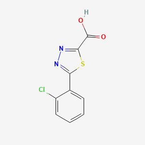 molecular formula C9H5ClN2O2S B1324398 5-(2-Chlorophenyl)-1,3,4-thiadiazole-2-carboxylic acid 